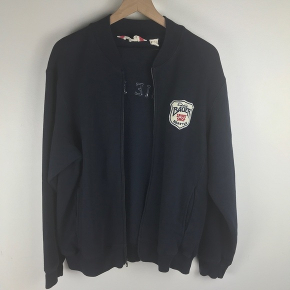 Vintage 90s Eddie Bauer patch logo sweatshirt large full zip - Picture 4 of 6